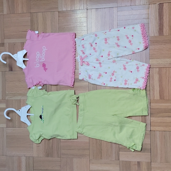 Gymboree lot of 2 Matching shirt & pants sets - like new - Picture 1 of 6